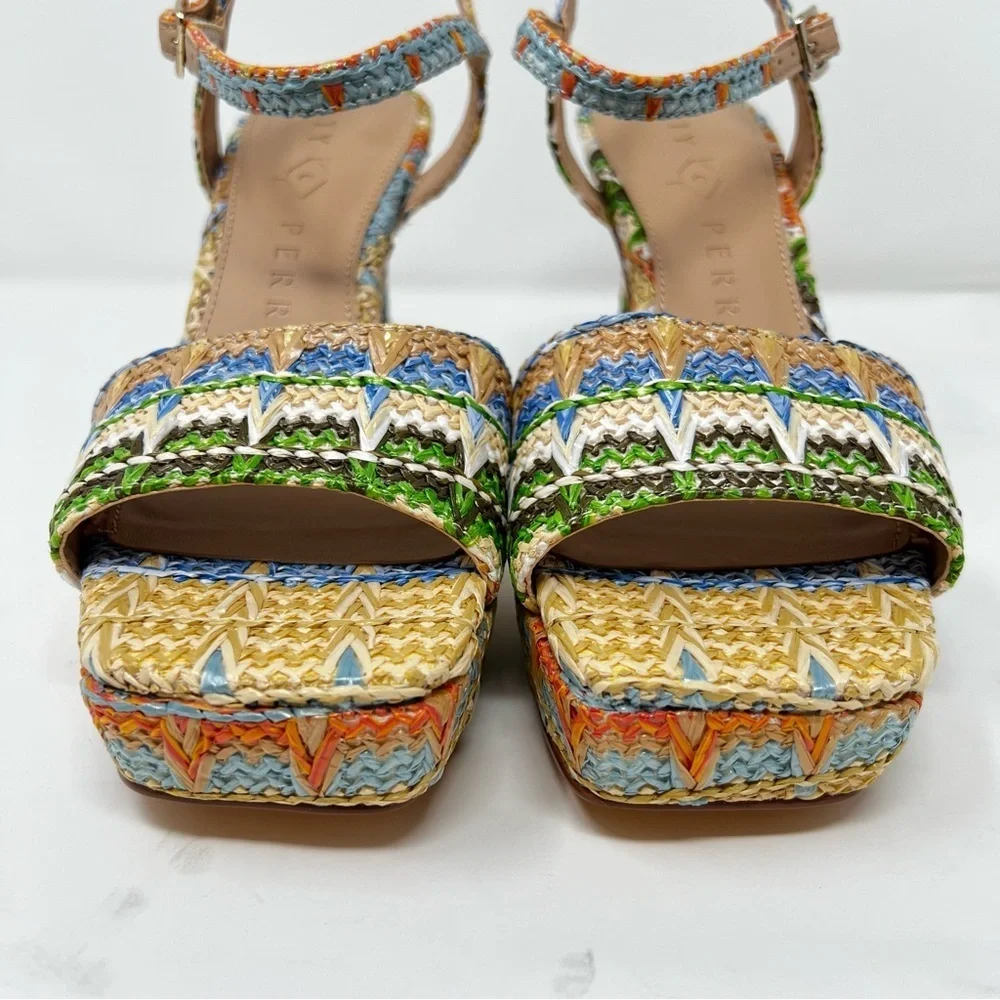 Katy Perry Collections Colorful Woven Platform Sandals